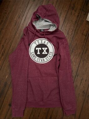 Texas TX Maroon Hooded Sweatshirt - Unbranded